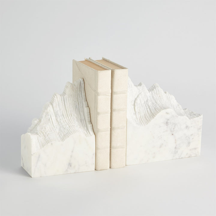 Pair Mountain Summit Bookends-Global Views-GVSA-7.91464-BookendsGrey Marble-5-France and Son
