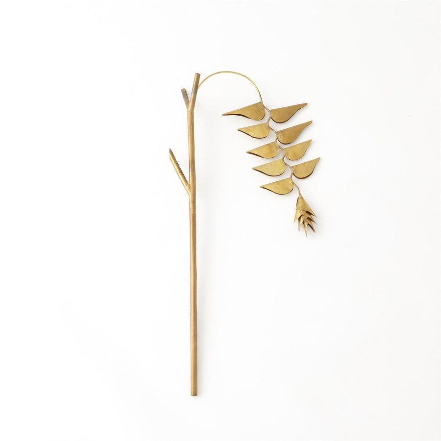 Brass Hanging Heliconia Stem-Global Views-GVSA-9.93634-Decorative Objects-1-France and Son