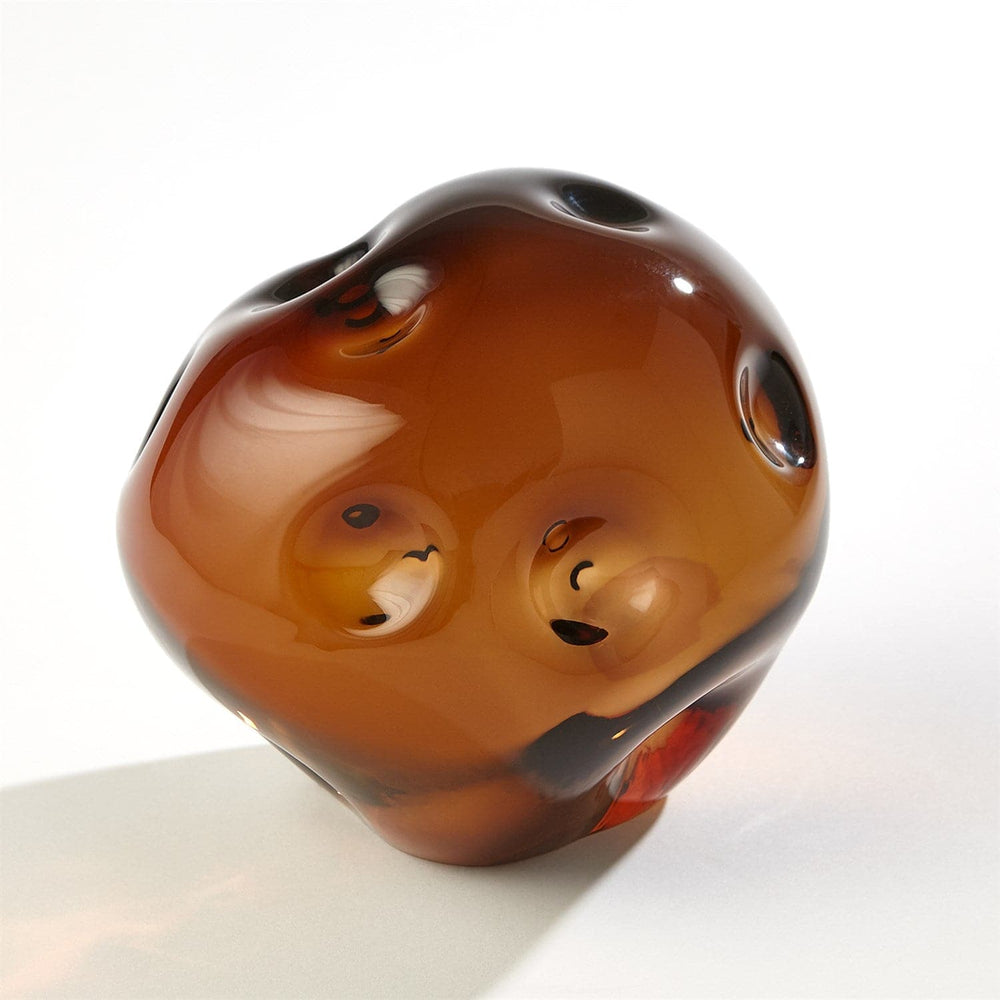 Dimpled Sphere-Global Views-GVSA-6.60578-Decorative ObjectsChocolate-2-France and Son