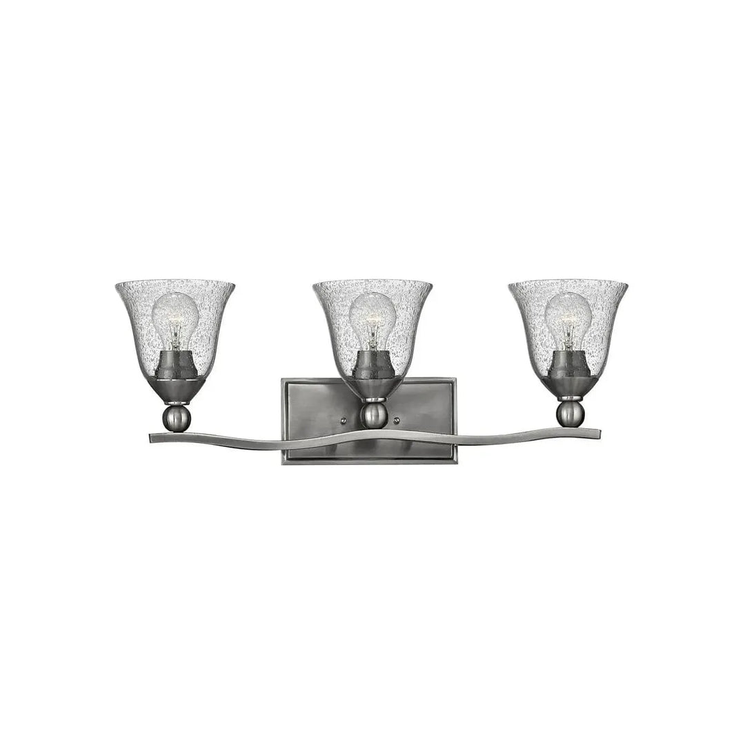 Bath Bolla - Three Light Vanity-Hinkley Lighting-HINKLEY-5893BN-CL-Bathroom LightingBrushed Nickel with Clear glass-2-France and Son