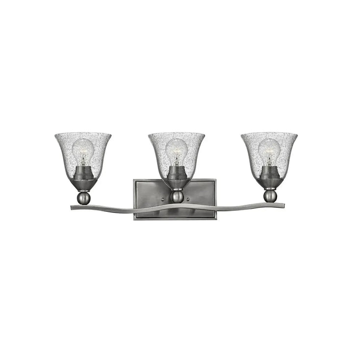 Bath Bolla - Three Light Vanity-Hinkley Lighting-HINKLEY-5893BN-CL-Bathroom LightingBrushed Nickel with Clear glass-2-France and Son