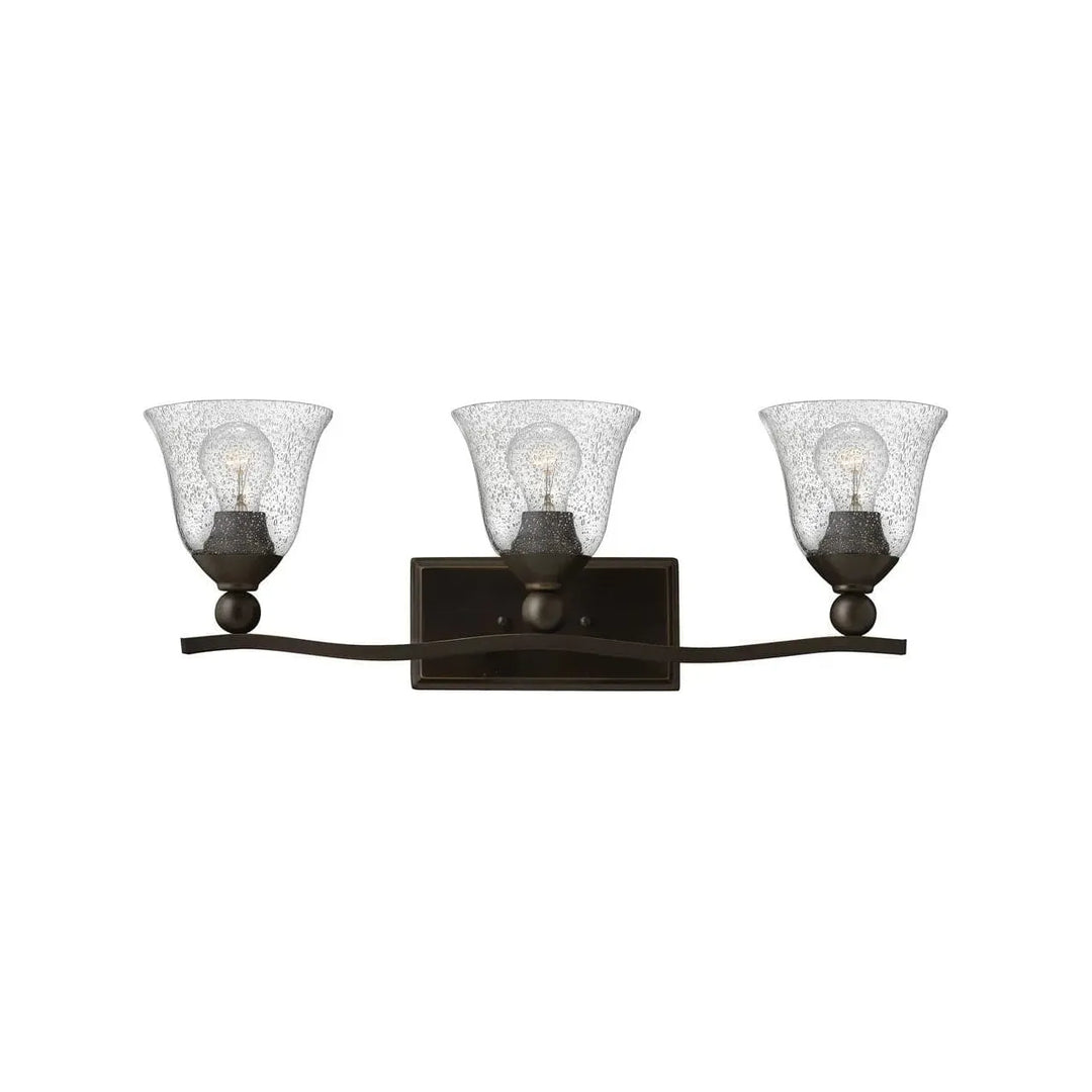 Bath Bolla - Three Light Vanity-Hinkley Lighting-HINKLEY-5893OB-CL-Bathroom LightingOlde Bronze with Clear Seedy glass-3-France and Son