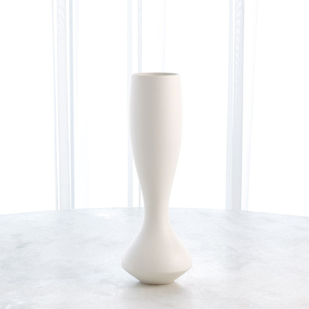 Bell Bottom Vase-Global Views-GVSA-1.10816-VasesSmall-Matte White-6-France and Son