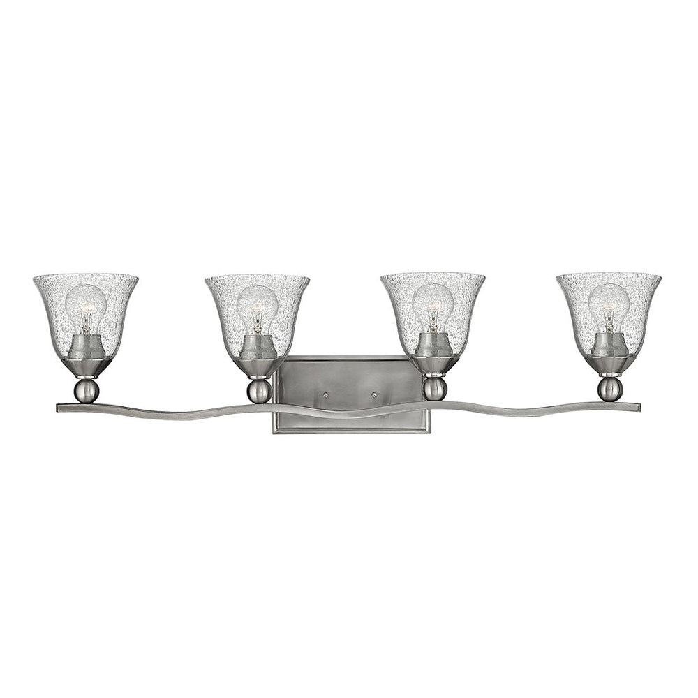 Bath Bolla - Four Light Vanity-Hinkley Lighting-HINKLEY-5894BN-CL-Bathroom LightingBrushed Nickel with Clear glass-2-France and Son