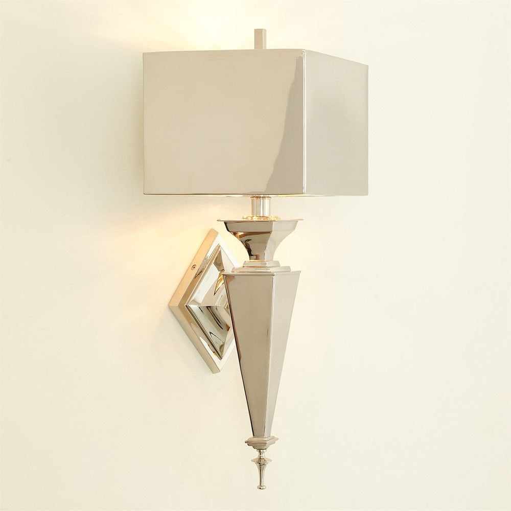 Diamond Sconce - Nickel-Global Views-GVSA-9.93713-Wall LightingNickel-2-France and Son