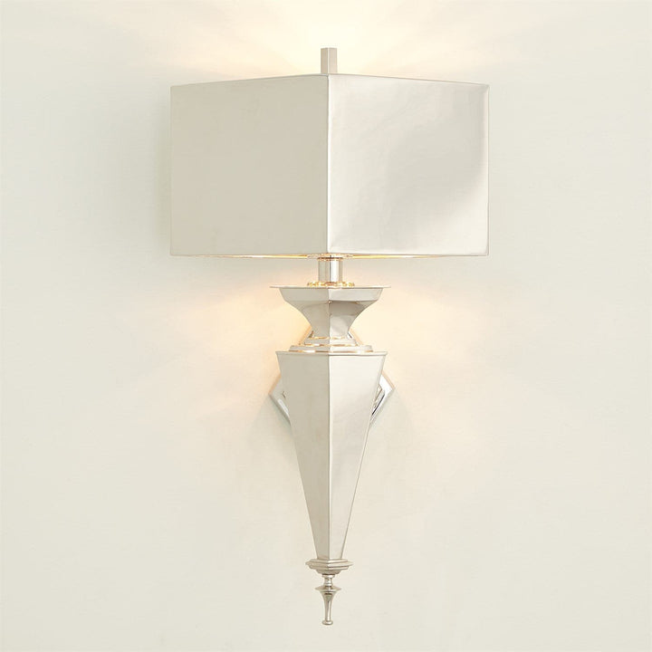 Diamond Sconce - Nickel-Global Views-GVSA-9.93713-Wall LightingNickel-1-France and Son