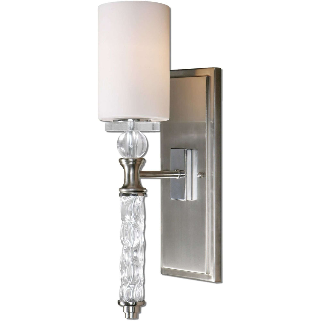 Uttermost Campania 1 Light Carved Glass WallSconce