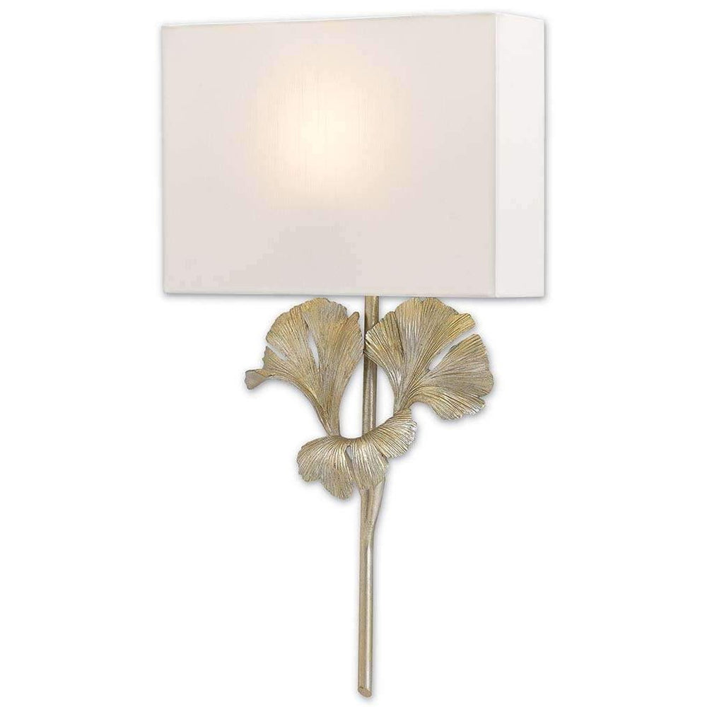 Gingko Gold Wall Sconce-Currey-CURY-5900-0009-Wall LightingDistressed Silver Leaf-2-France and Son