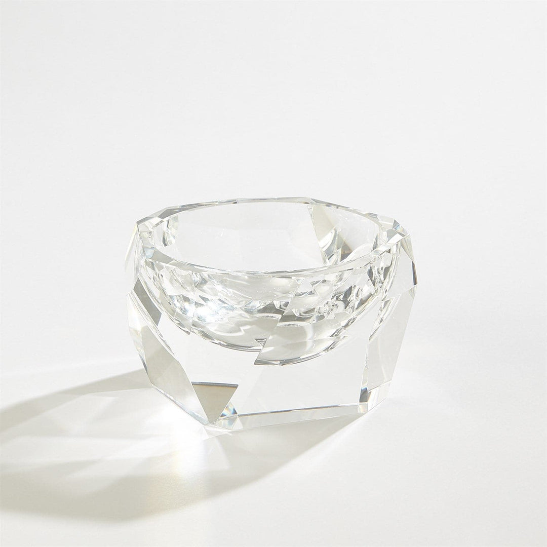 Multi Facet Crystal Bowl-Global Views-GVSA-8.83026-BowlsSmall-Clear-5-France and Son