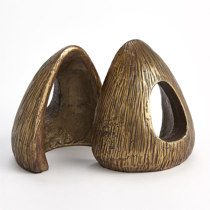 Yurt Shaped Bookends - Set of 2-Global Views-GVSA-8.83005-BookendsBronze-3-France and Son