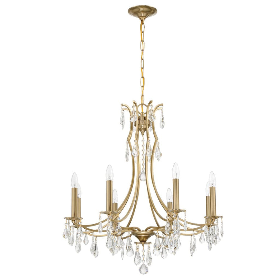 Cedar 8 Light Chandelier-Crystorama Lighting Company-CRYSTO-5938-VG-CL-MWP-Chandeliers-1-France and Son