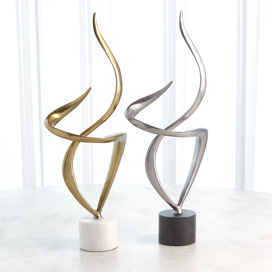 Swirl Sculpture-Global Views-GVSA-8.83004-Decorative ObjectsAntique Nickel Iron-2-France and Son