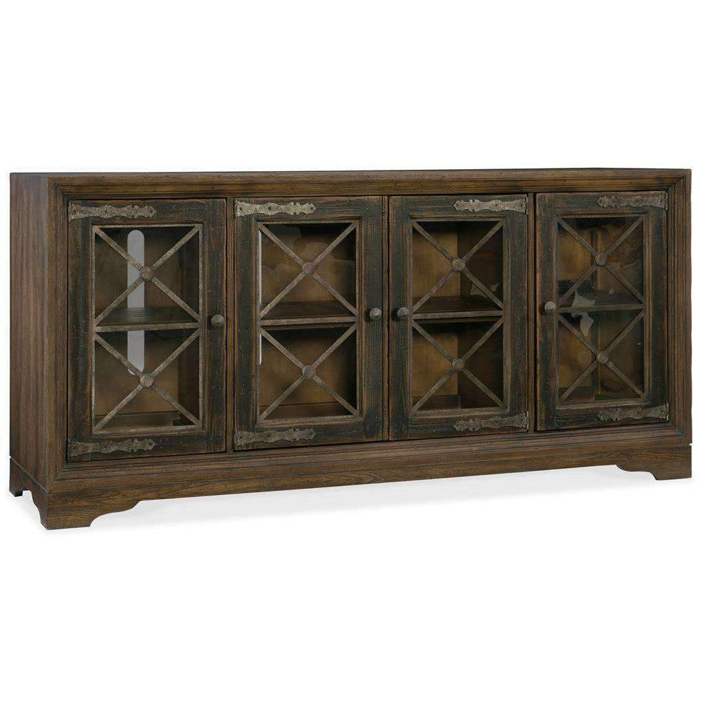 Pipe Creek Bunching Media Console-Hooker-HOOKER-5960-55476-MULTI-Media Storage / TV Stands-1-France and Son