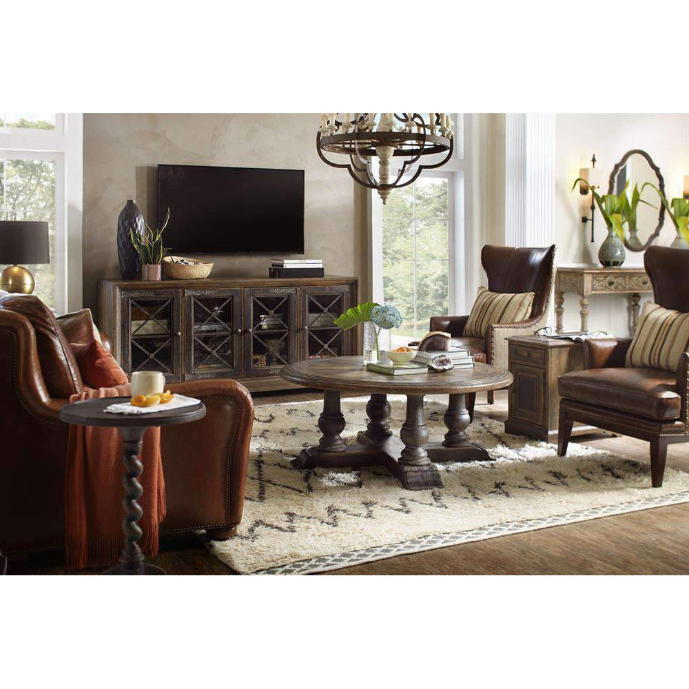 Pipe Creek Bunching Media Console-Hooker-HOOKER-5960-55476-MULTI-Media Storage / TV Stands-2-France and Son
