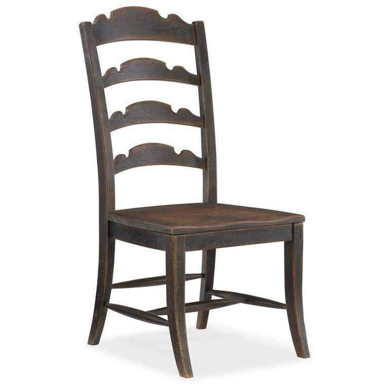 Twin Sisters Ladderback Side Chair-Hooker-HOOKER-5960-75310-BLK-Dining ChairsBlack-4-France and Son