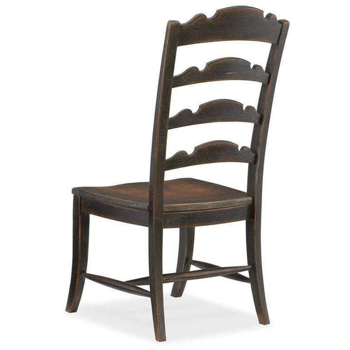 Twin Sisters Ladderback Side Chair-Hooker-HOOKER-5960-75310-BRN-Dining ChairsDark Wood-6-France and Son