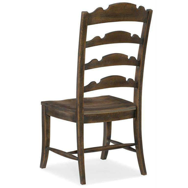 Twin Sisters Ladderback Side Chair-Hooker-HOOKER-5960-75310-BRN-Dining ChairsDark Wood-5-France and Son