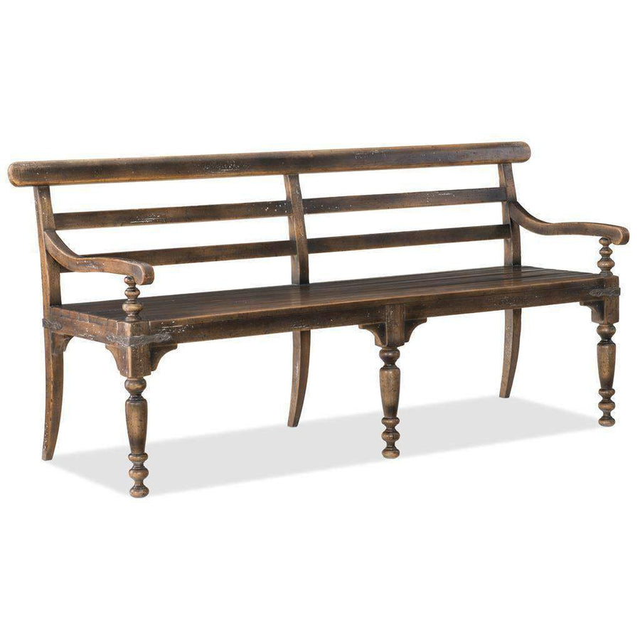 Hill Country Helotes Dining Bench-Hooker-HOOKER-5960-75315-BRN-Benches-1-France and Son