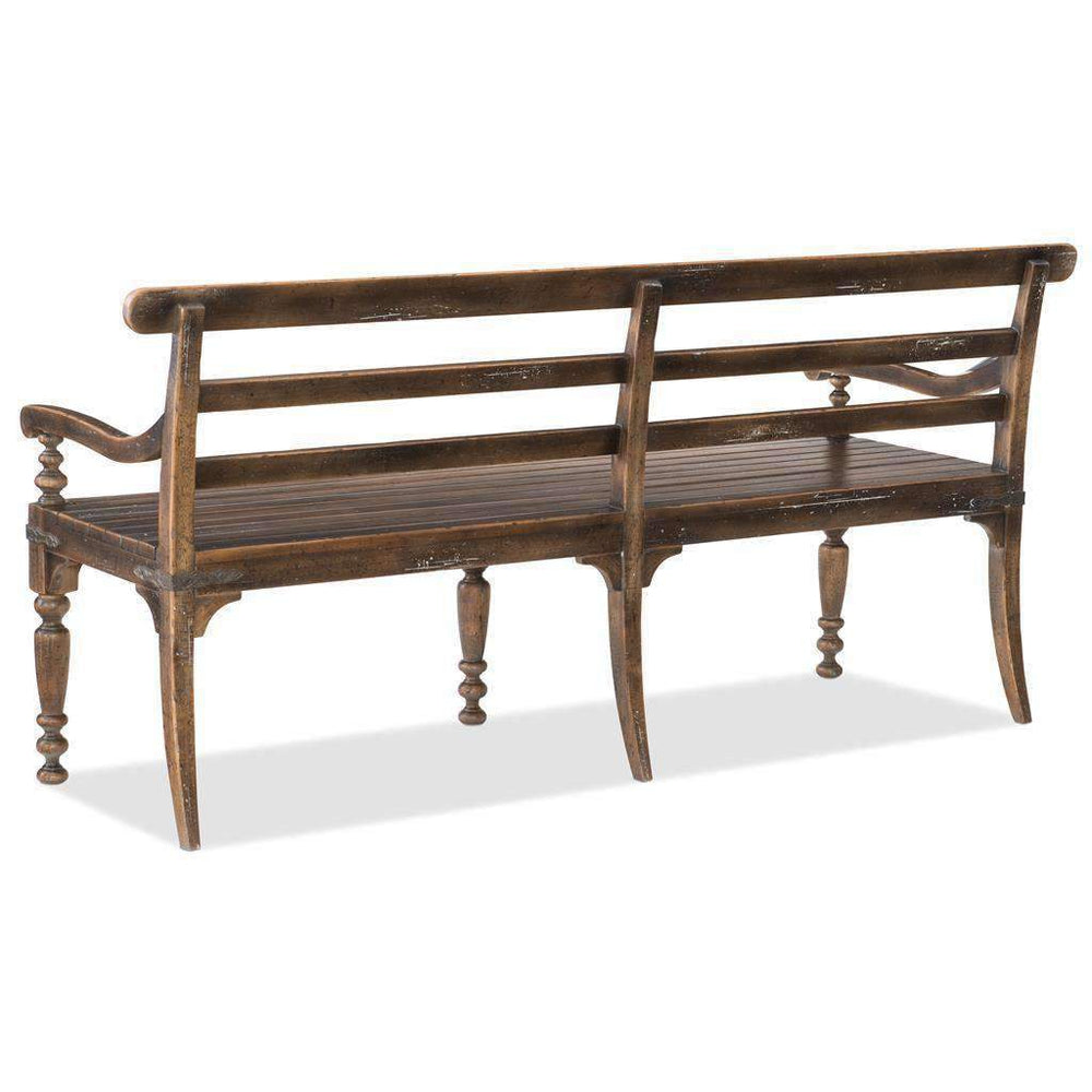 Hill Country Helotes Dining Bench-Hooker-HOOKER-5960-75315-BRN-Benches-2-France and Son