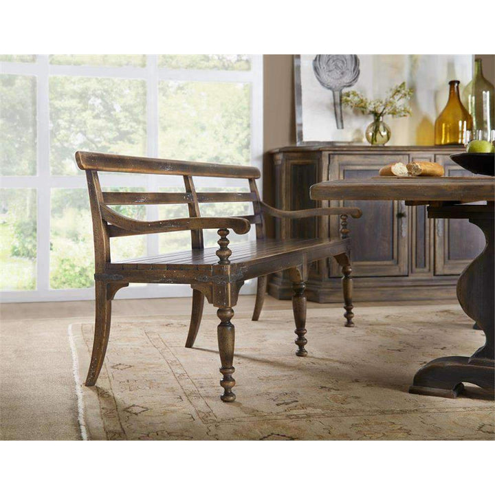 Hill Country Helotes Dining Bench-Hooker-HOOKER-5960-75315-BRN-Benches-3-France and Son