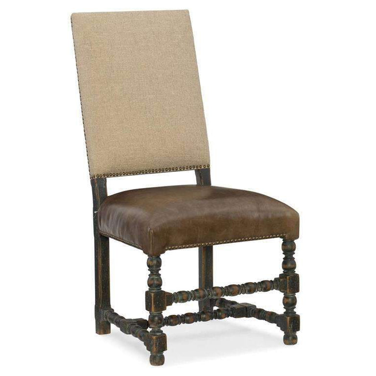 Comfort Upholstered Side Chair-Hooker-HOOKER-5960-75410-BLK-Dining Chairs-1-France and Son