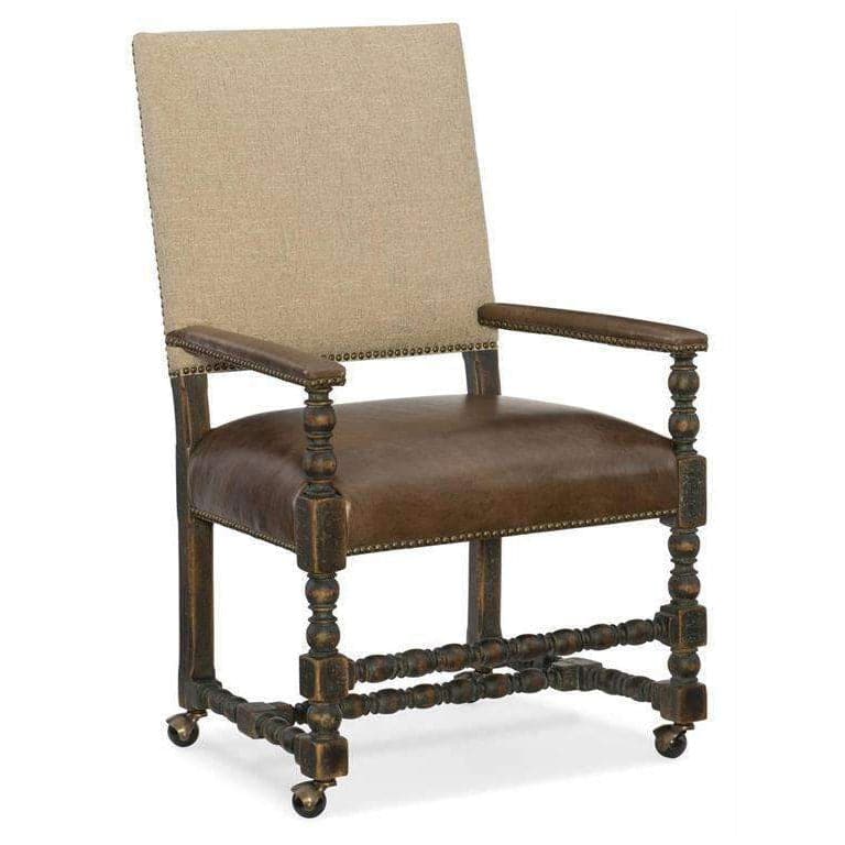 Comfort Castered Game Chair-Hooker-HOOKER-5960-75500-BLK-Dining Chairs-1-France and Son