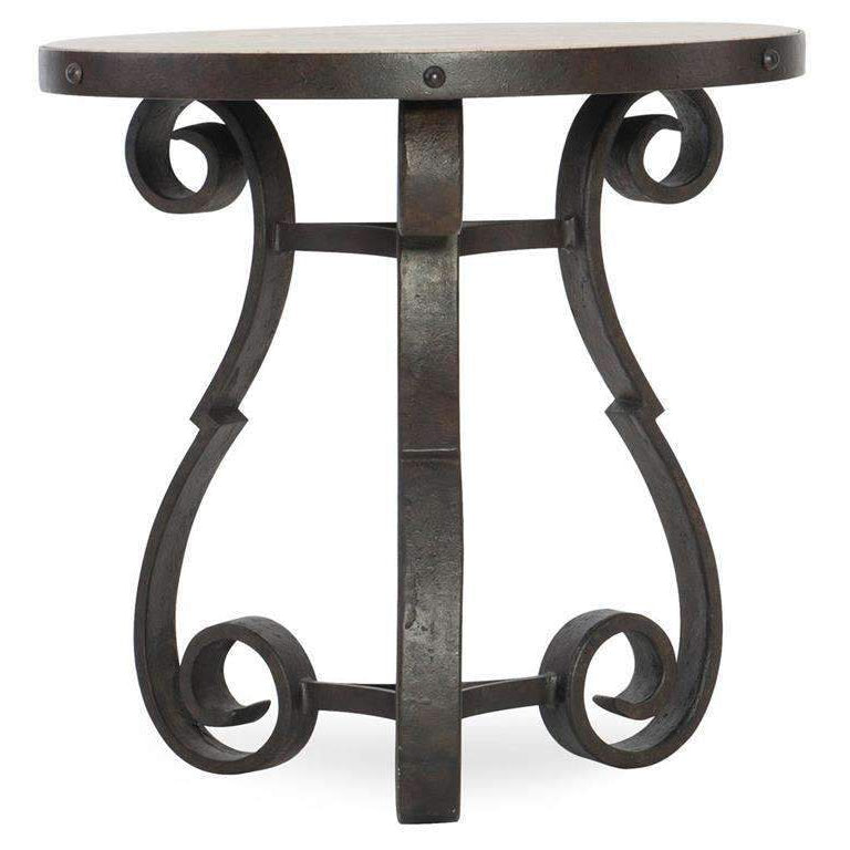 Luckenbach Metal and Stone End Table-Hooker-HOOKER-5960-80113-MTL-Side Tables-1-France and Son