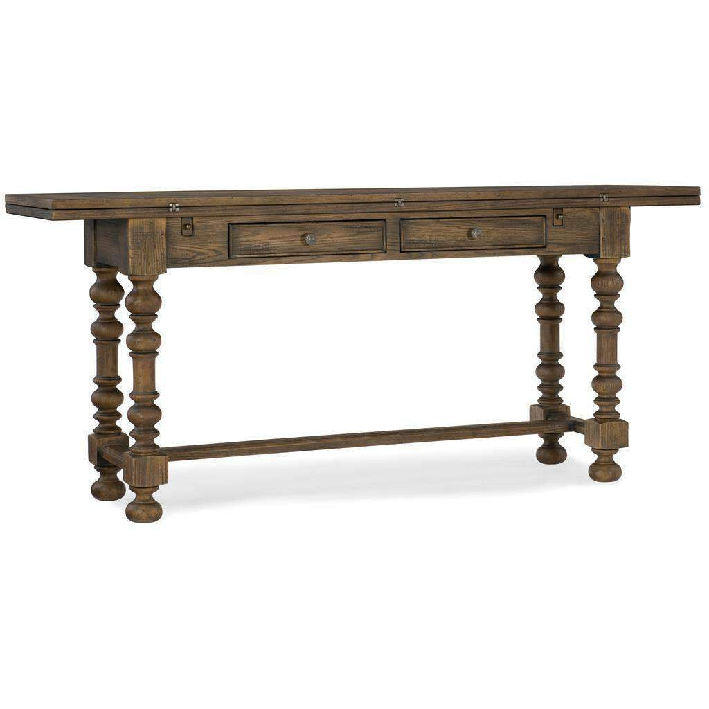 Bluewind Flip-Top Console Table-Hooker-HOOKER-5960-85001-BRN-Console Tables-1-France and Son