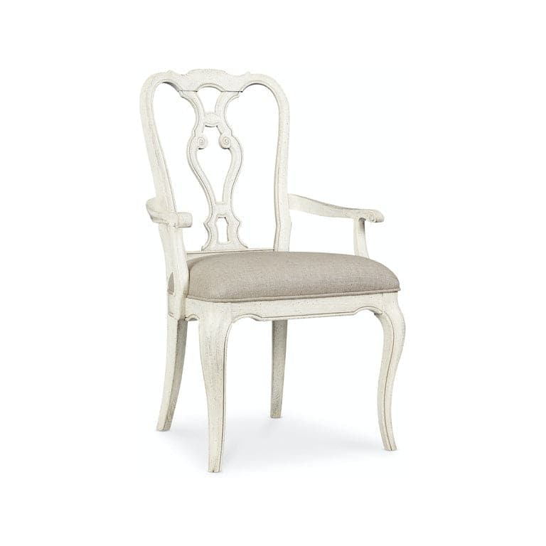 Traditions Wood Back Arm Chair-Hooker-HOOKER-5961-75400-02-Dining ChairsWhite-1-France and Son