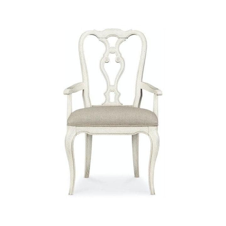 Traditions Wood Back Arm Chair-Hooker-HOOKER-5961-75400-02-Dining ChairsWhite-4-France and Son