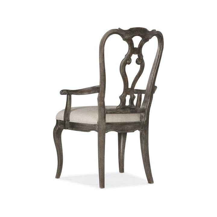 Traditions Wood Back Arm Chair-Hooker-HOOKER-5961-75400-02-Dining ChairsWhite-5-France and Son