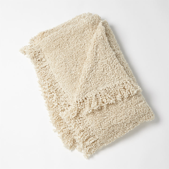 Textured Boucle Throw-Global Views-GVSA-7.91483-ThrowsNatural-4-France and Son