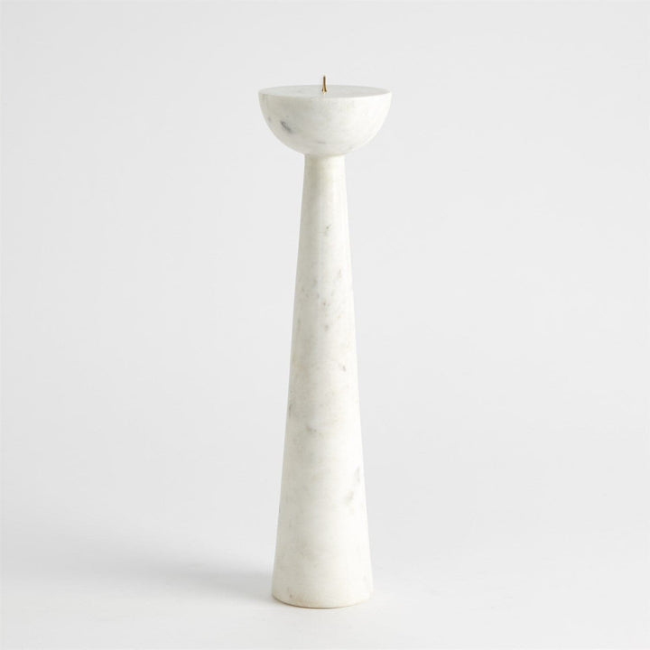 Round Top Candle Stand-Global Views-GVSA-7.91487-Candle HoldersLarge-White-3-France and Son