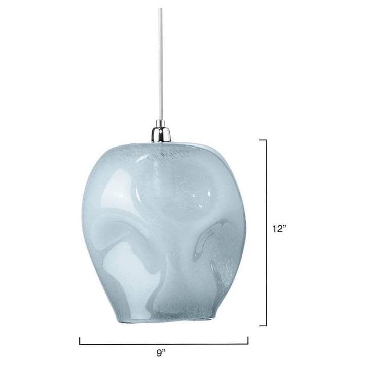 Dimpled Glass Pendant Clear-Jamie Young-JAMIEYO-5DIMP-LGCL-PendantsClear-6-France and Son