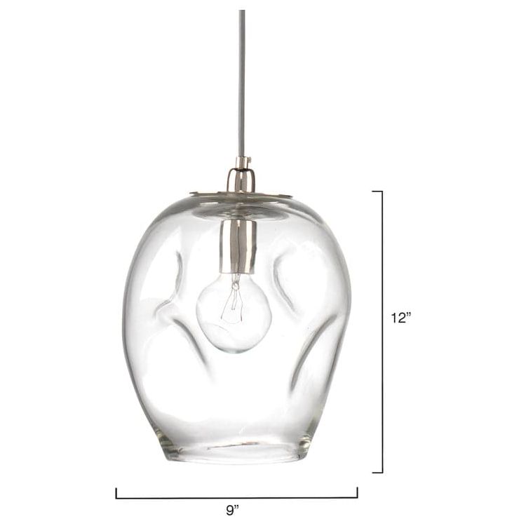 Dimpled Glass Pendant Clear-Jamie Young-JAMIEYO-5DIMP-LGCL-PendantsClear-5-France and Son