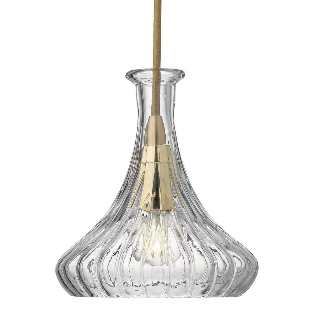 Sophia Carafe Pendant in Clear Glass with Brass Hardware-Jamie Young-JAMIEYO-5SOPH-CLBR-Pendants-2-France and Son