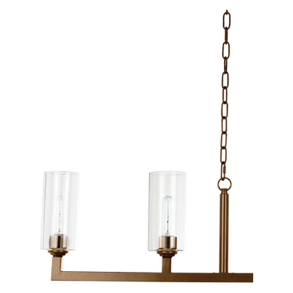 Linear 6 Light Chandelier Antique Brass-Jamie Young-JAMIEYO-5LINE6-ABCL-ChandeliersBrass-2-France and Son