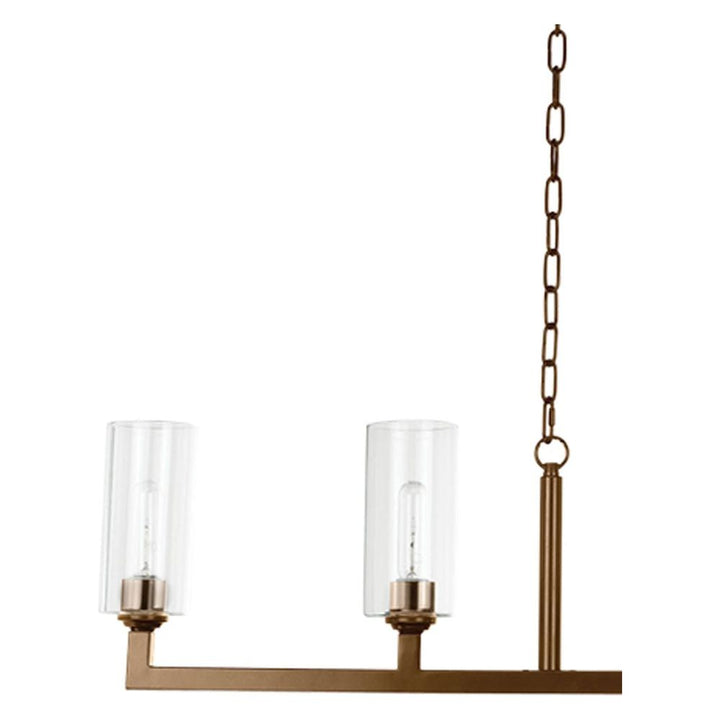 Linear 6 Light Chandelier Antique Brass-Jamie Young-JAMIEYO-5LINE6-ABCL-ChandeliersBrass-2-France and Son