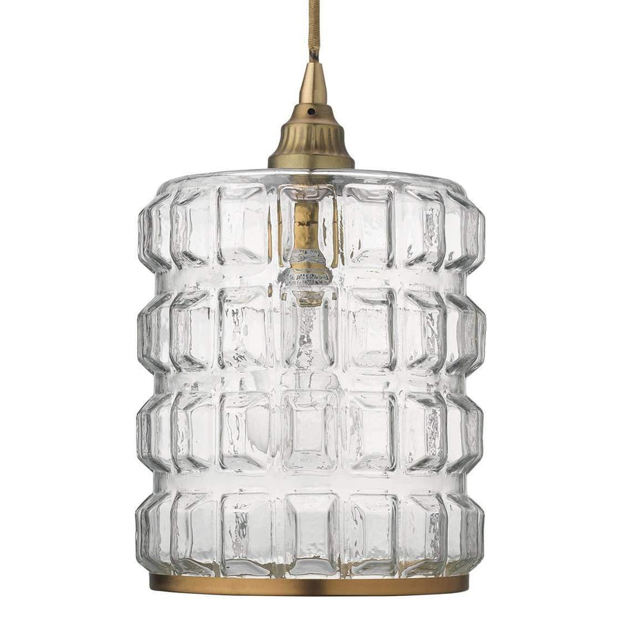 Madison Pendant in Clear Glass with Antique Brass Hardware-Jamie Young-JAMIEYO-5MADI-CLAB-Pendants-1-France and Son