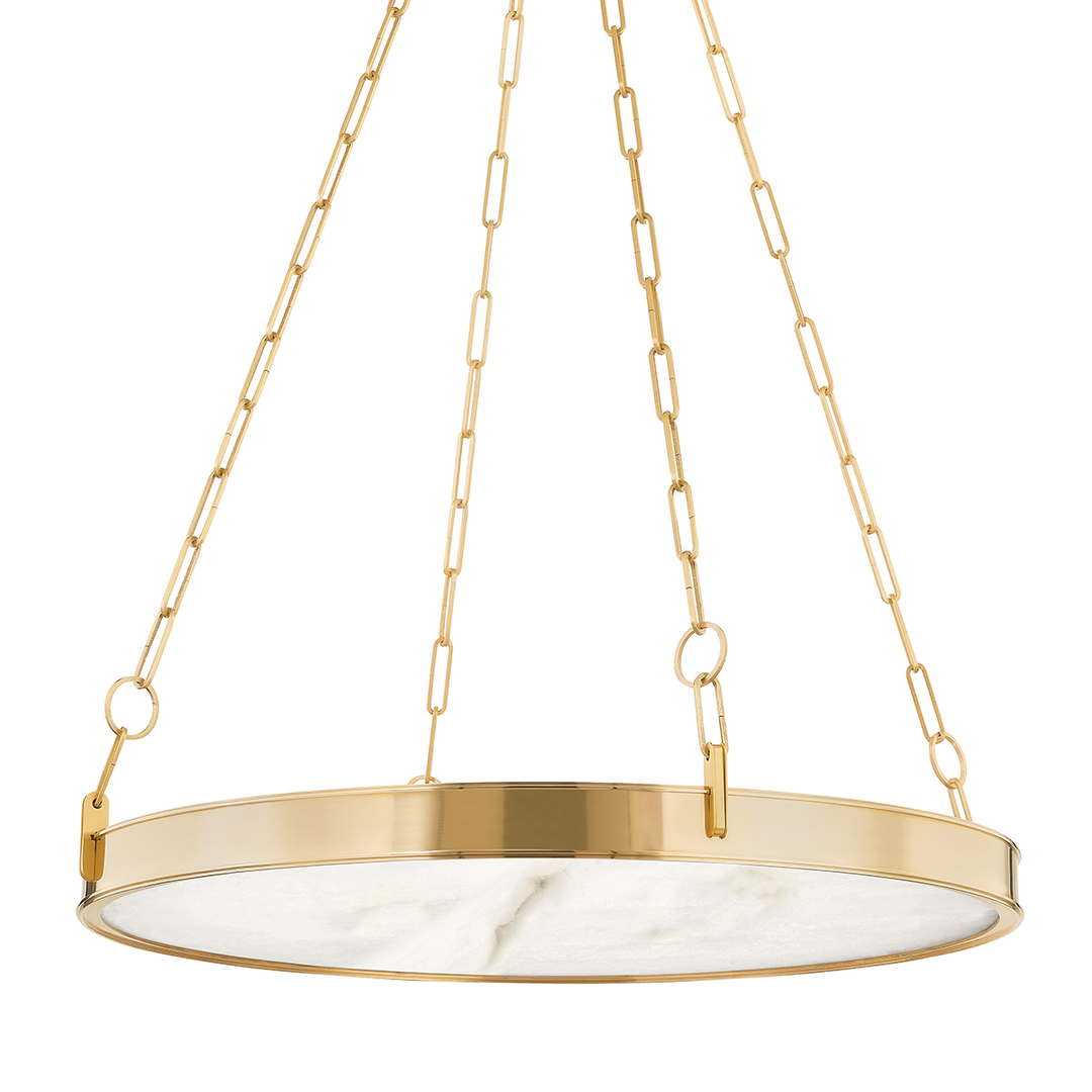 Kirby 1 Light Chandelier - Large-Hudson Valley-HVL-7230-AGB-ChandeliersAged Brass-1-France and Son