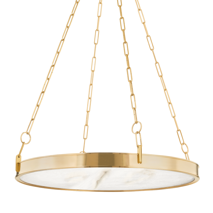 Kirby 1 Light Chandelier - Large-Hudson Valley-HVL-7230-AGB-ChandeliersAged Brass-1-France and Son