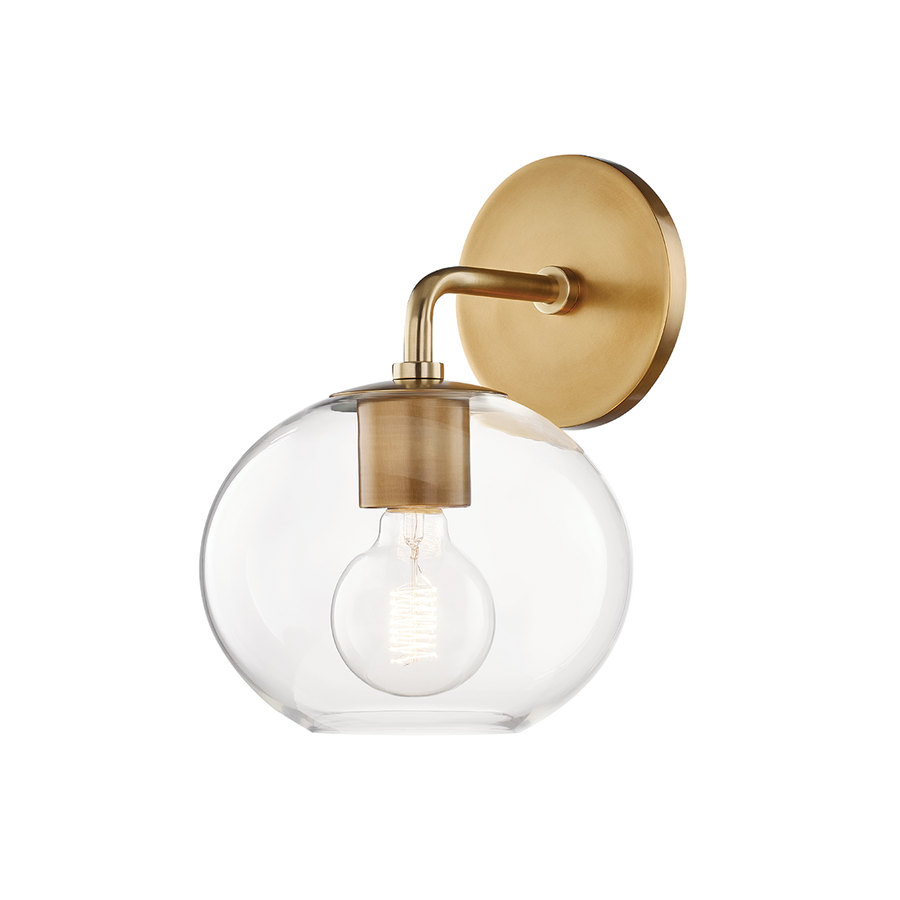 Margot 1 Light Wall Sconce-Mitzi-HVL-H270101-AGB-Outdoor Wall SconcesAged Brass-1-France and Son