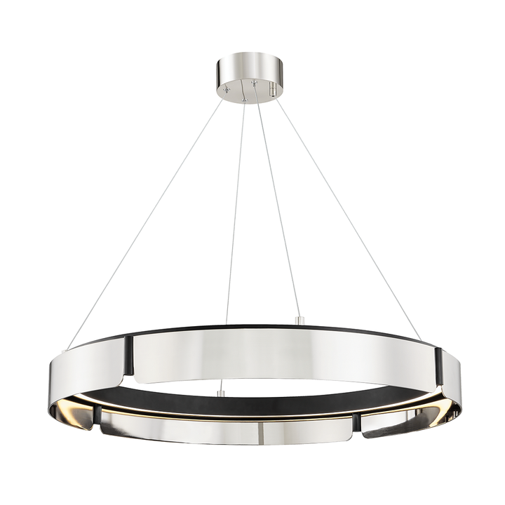 Tribeca Medium Led Chandelier-Hudson Valley-HVL-2933-BN/BK-ChandeliersBurnished Nickel / Black Combo-2-France and Son