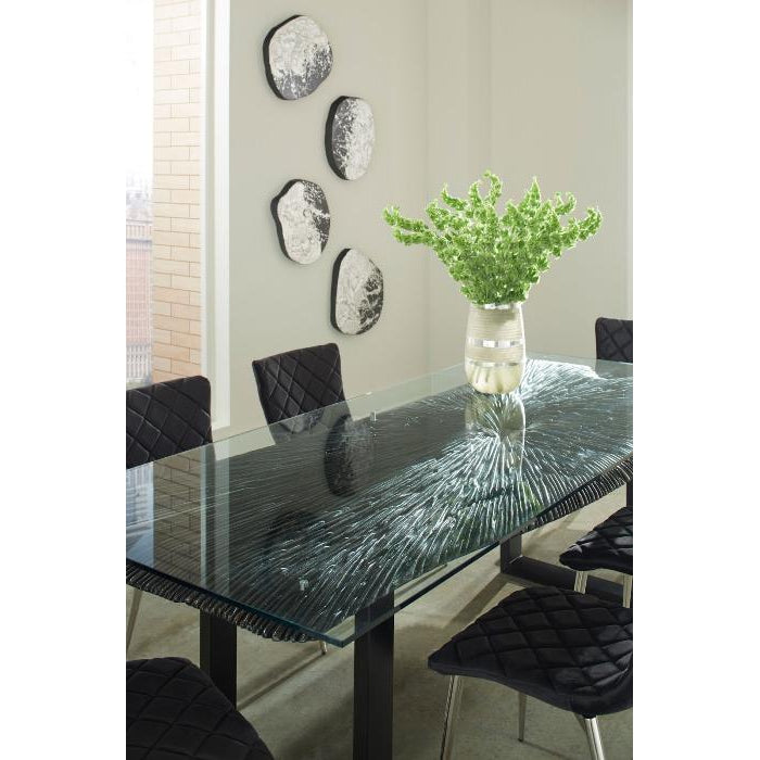 Chainsaw Dining Table with Glass-Phillips Collection-PHIL-TH97704-Dining Tables-2-France and Son