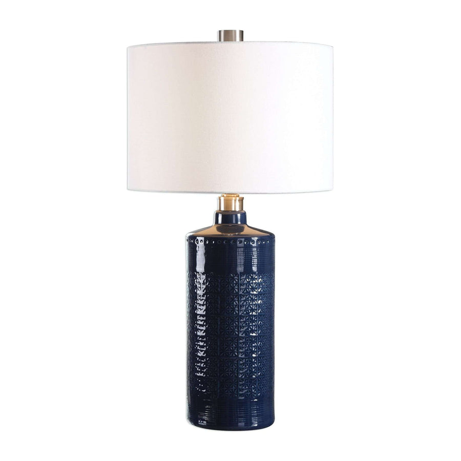 Thalia Royal Blue Table Lamp-Uttermost-UTTM-27716-1-Table Lamps-1-France and Son