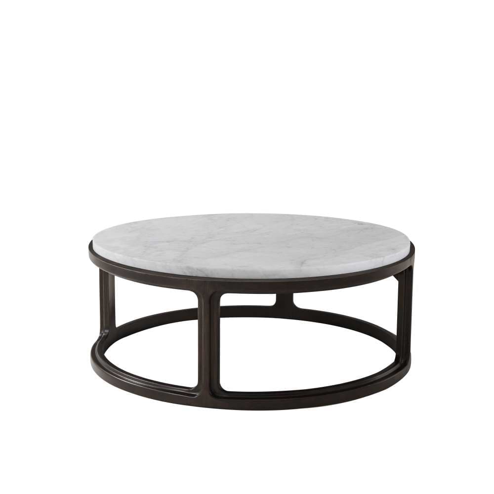 Inherit Round Marble Cocktail Table-Theodore Alexander-THEO-SLD51027-Coffee Tables-1-France and Son