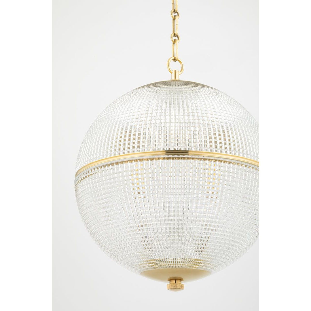 Sphere No. 3 1 Light Large Pendant-Hudson Valley-HVL-MDS801-AGB-PendantsAged Brass-5-France and Son