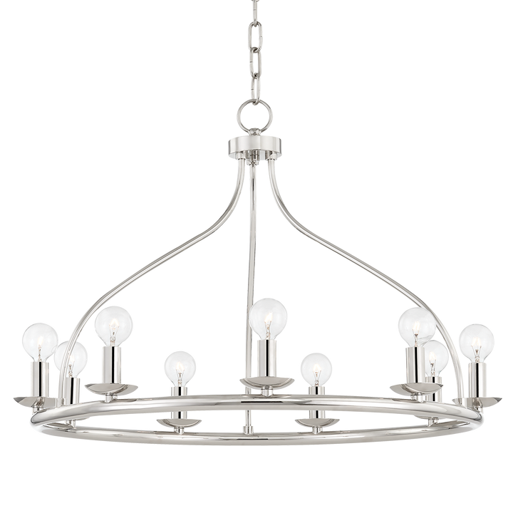 Kendra 9 Light Chandelier-Mitzi-HVL-H511809-PN-ChandeliersPolished Nickel-3-France and Son