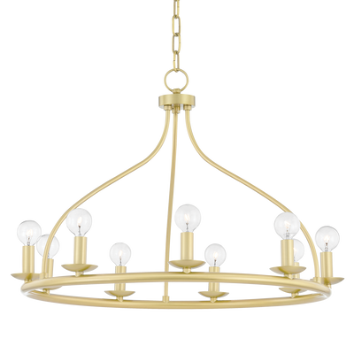 Kendra 9 Light Chandelier-Mitzi-HVL-H511809-AGB-ChandeliersAged Brass-1-France and Son
