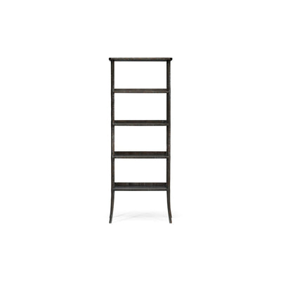 Casual Four-Tier Étagère-Jonathan Charles-JCHARLES-491100-CFW-Bookcases & CabinetsCountry Walnut-9-France and Son